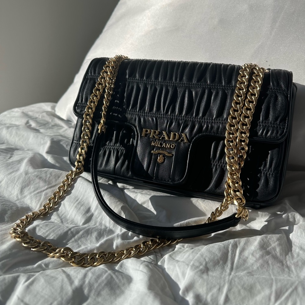 Prada Nappa Gaufre Chain Flap